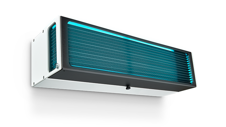 Falra szerelt, Philips UV-C mennyezeti levegőfertőtlenítő készülék képe
