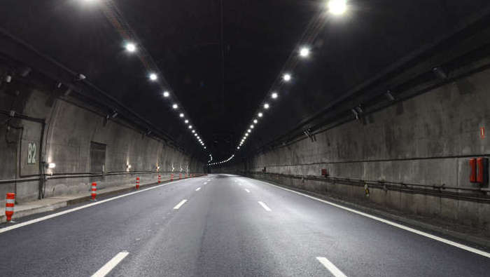 A Lundbytunnel alagút bejárata.