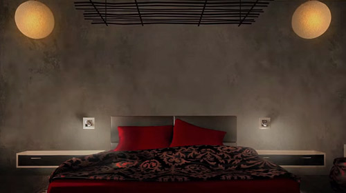 Képkocka a Philips hálószoba-világításról szóló videójából
